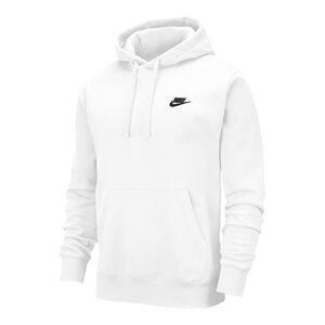 Nike Club Pullover Hoodie Sweat Shirt White Black BV2654-100 Men's Size-XXL New